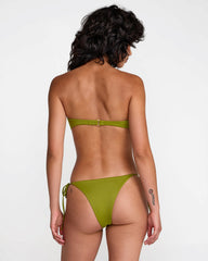 Solid Halter Bandeau Bikini Top - Moss
