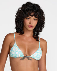Sun Tides Triangle Bikini Top - Aqua Haze
