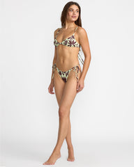 Paradiso Tie Side Cheeky Bikini Bottom - Lint Dark Floral