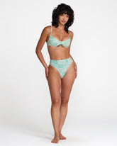 Sun Tides High Rise Skimpy Bikini Bottom - Aqua Haze