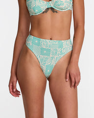 Sun Tides High Rise Skimpy Bikini Bottom - Aqua Haze