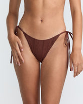 Sweetness Tie Side Skimpy Bikini Bottom - Mocha