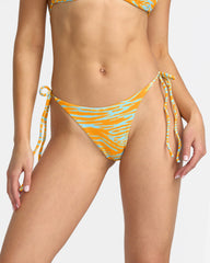 Summer Safari Tie Side Skimpy Bikini Bottom - Mango Yellow
