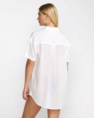 Newport Shirt Dress - Whisper White