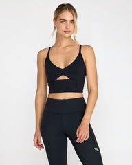 Sidelines Long Bra - Black