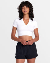 Sawyer Cotton Crinkle Short - Rvca Black