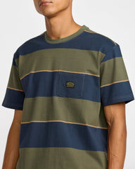 Dayshift Stripe Short Sleeve Tee - Moody Blue