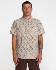 That'll Do Print Short Sleeve Shirt - Light Khaki