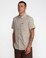 That'll Do Print Short Sleeve Shirt - Light Khaki