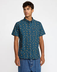 That'll Do Print Short Sleeve Shirt - Midnight Blue Floral