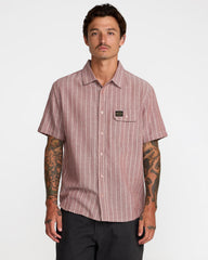 Dayshift Stripe II Short Sleeve Shirt - Red Earth