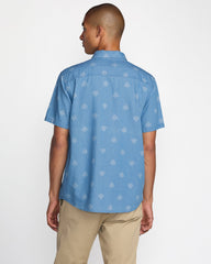 Frame Short Sleeve Shirt - Washed Chambray