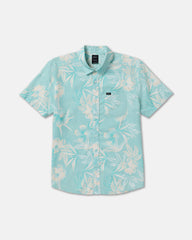 Botanical Short Sleeve Shirt - Blue Haze