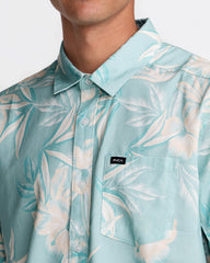Botanical Short Sleeve Shirt - Blue Haze