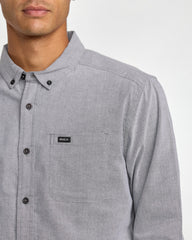That'll Do Stretch Woven Long Sleeve Shirt - Garage Blue