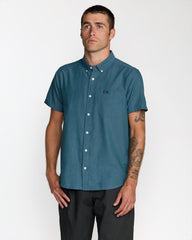 That'll Do Dobby Short Sleeve Shirt - Atlantic