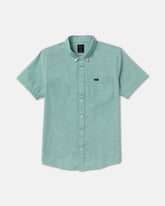 That'll Do Dobby Short Sleeve Shirt - Bottle Green