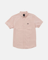 That'll Do Dobby Short Sleeve Shirt - Peach