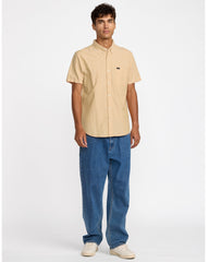 That'll Do Dobby Short Sleeve Shirt - Toasted