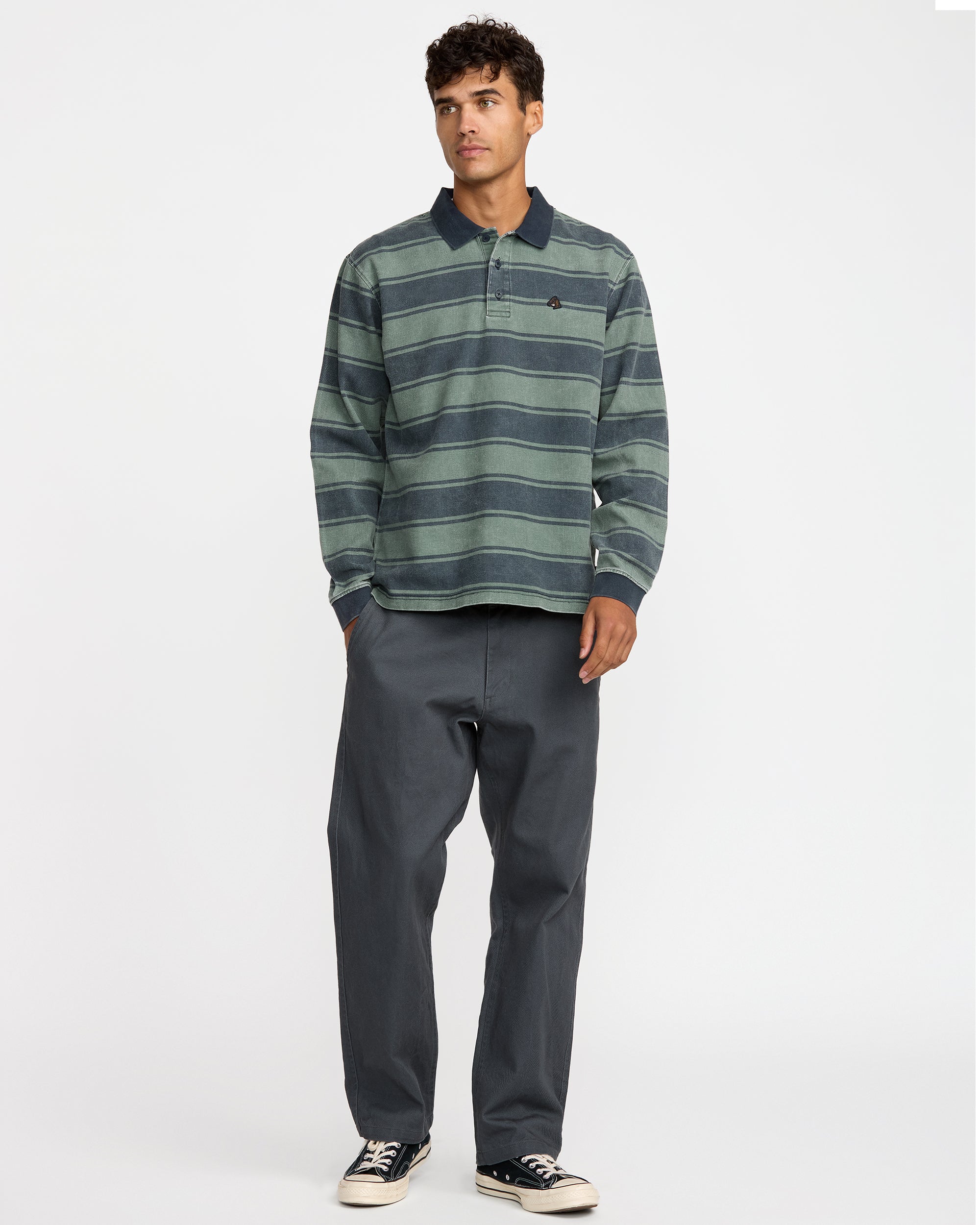 KSL Long Sleeve Polo - Balsam Green