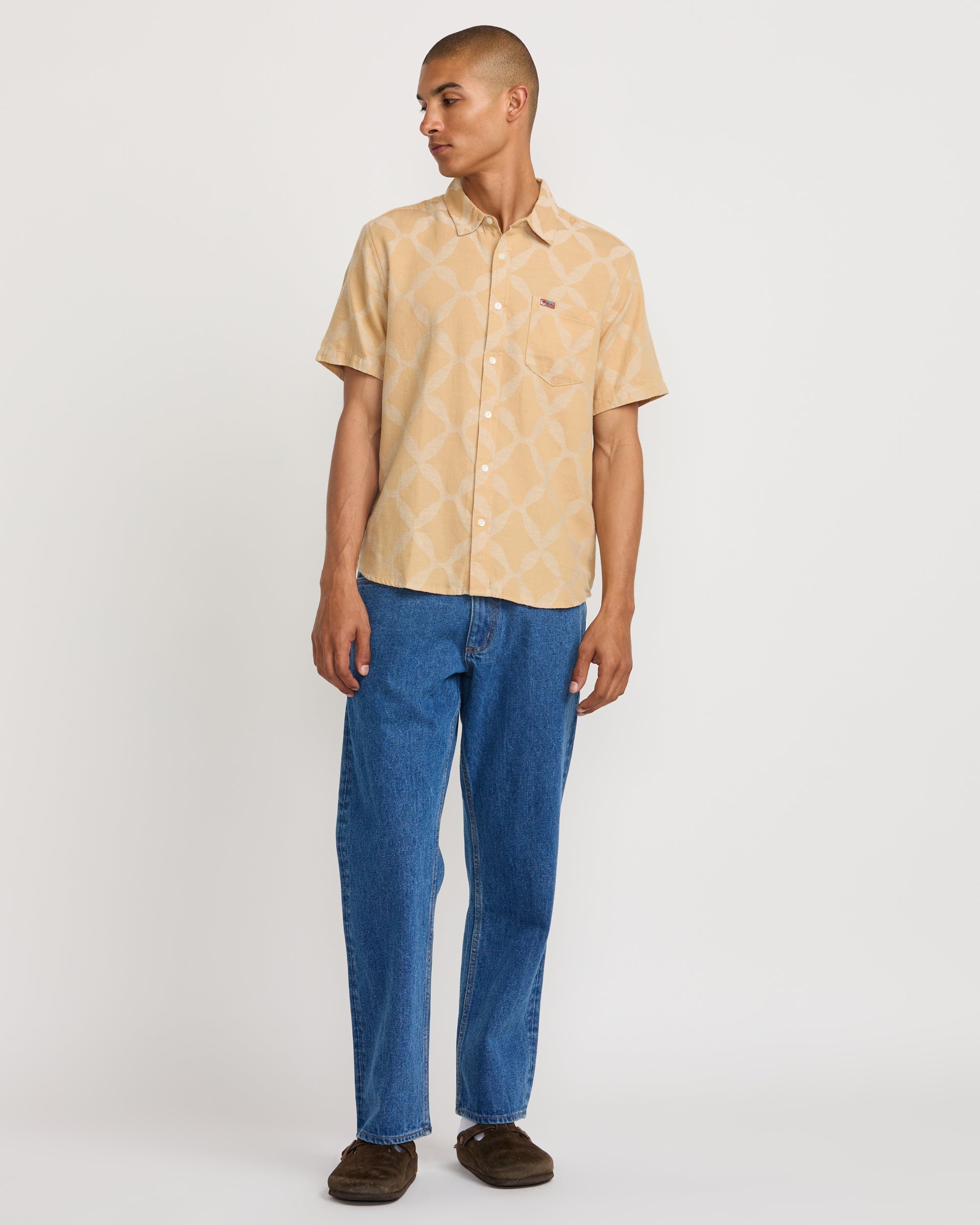 LA Ornament Short Sleeve Shirt - Ochre