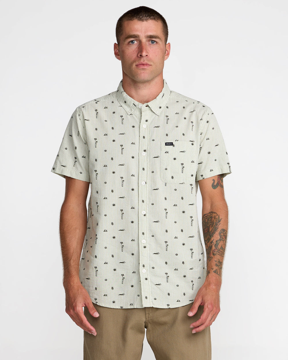 That'll Do Seersucker Shirt - Ranger Green