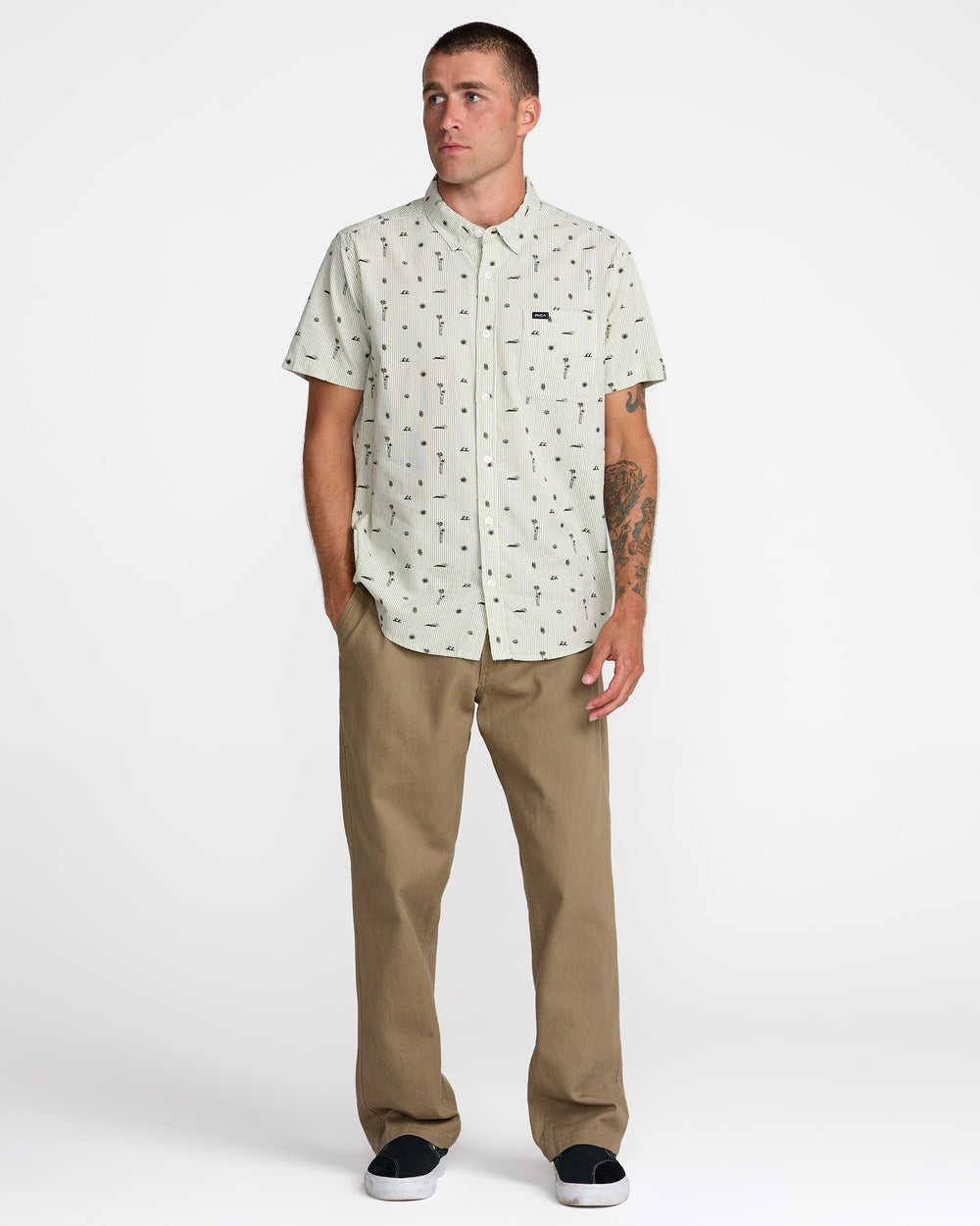 That'll Do Seersucker Shirt - Ranger Green
