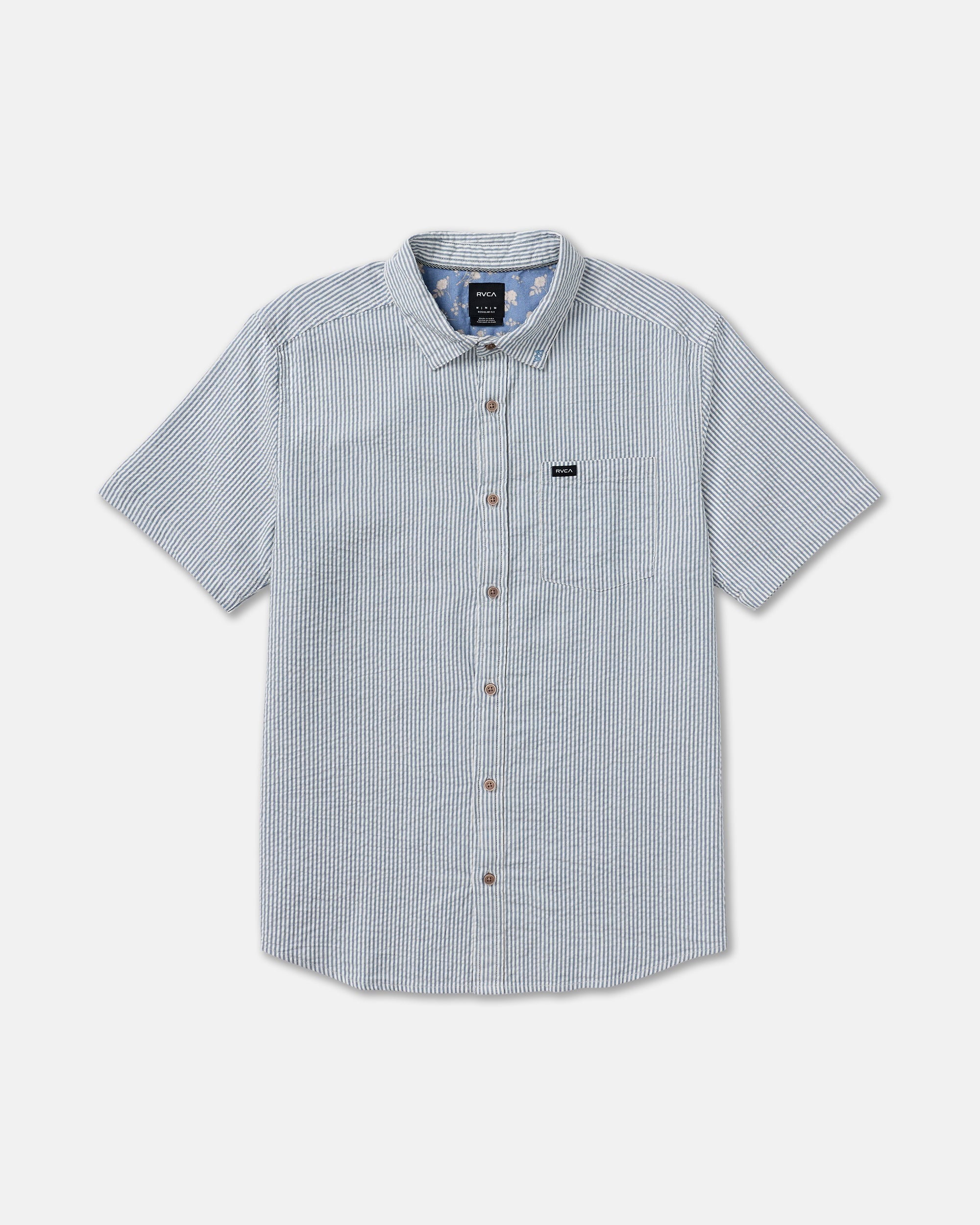 That'll Do Seersucker Short Sleeve Shirt - Vintage Navy