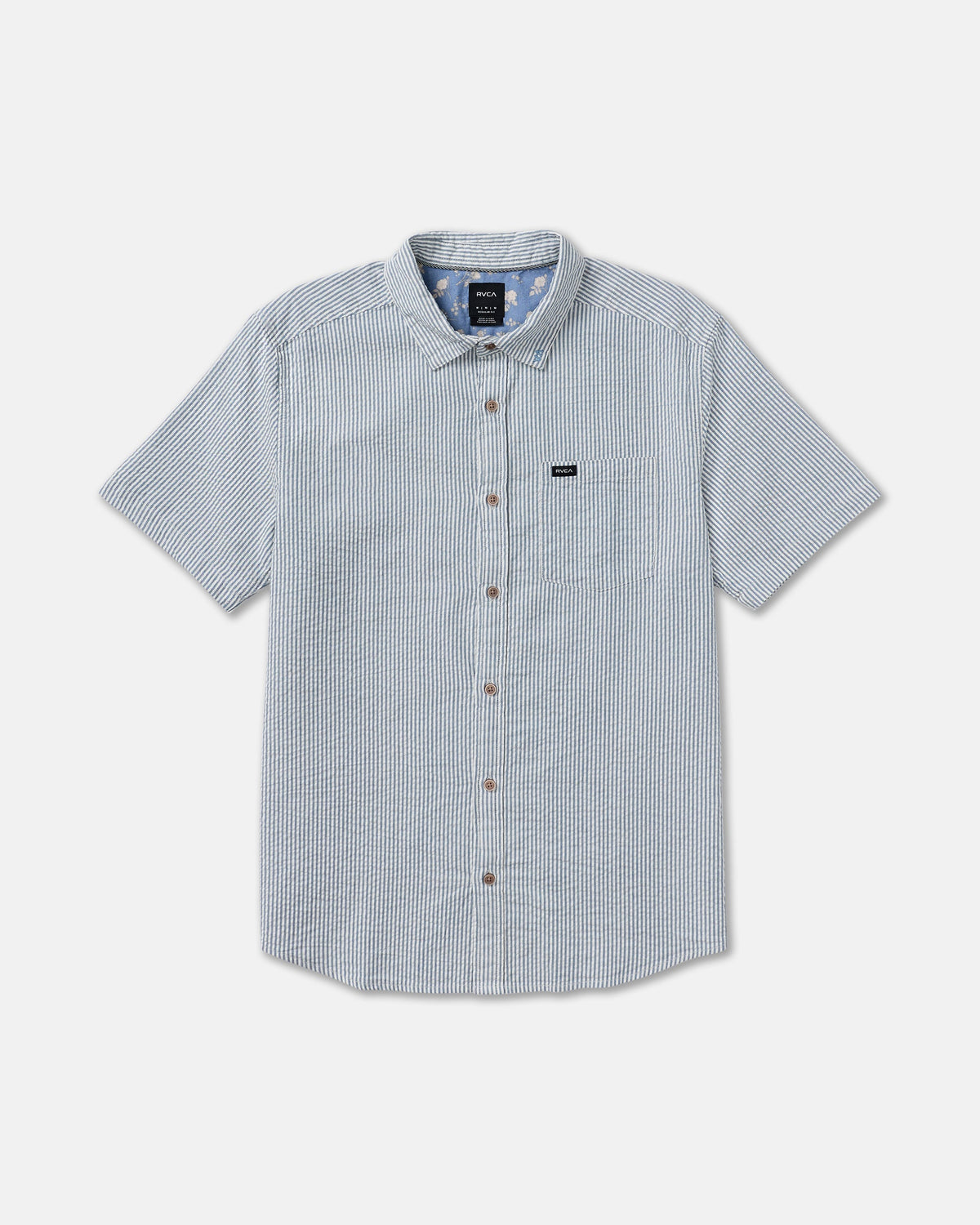 That'll Do Seersucker Short Sleeve Shirt - Vintage Navy
