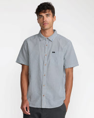 That'll Do Seersucker Short Sleeve Shirt - Vintage Navy