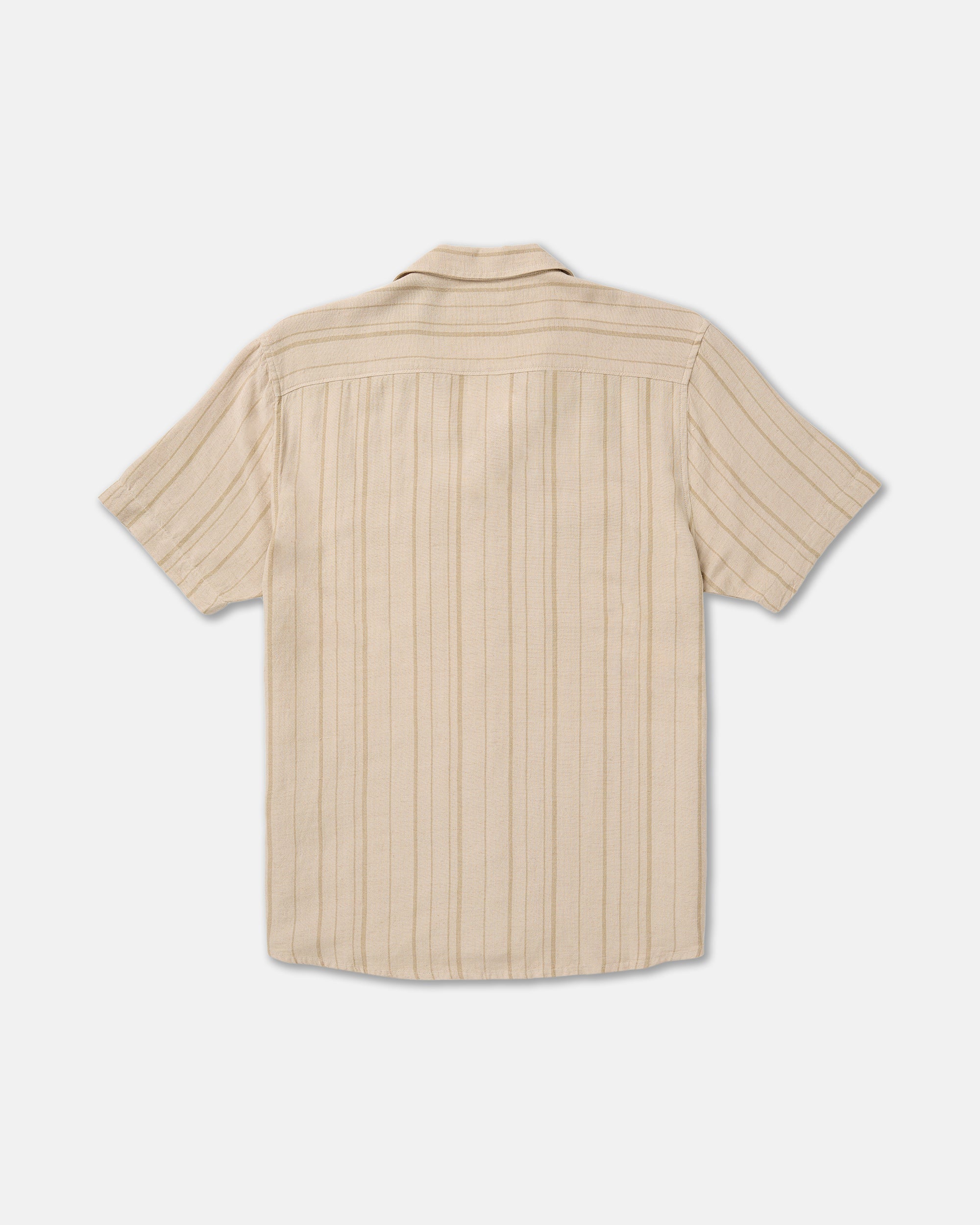 Exotica Stripe Short Sleeve Shirt - Light Khaki