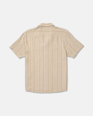 Exotica Stripe Short Sleeve Shirt - Light Khaki
