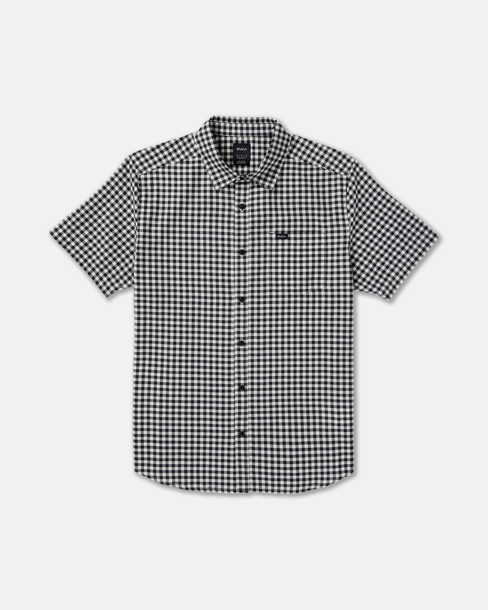Overspray Short Sleeve Shirt - Black White