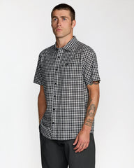 Overspray Short Sleeve Shirt - Black White