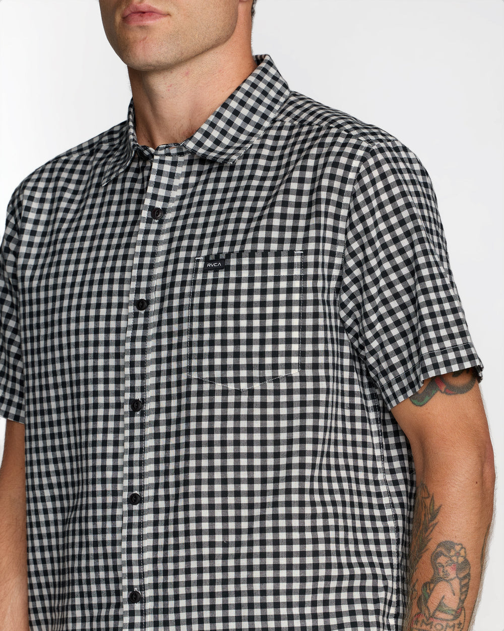 Overspray Short Sleeve Shirt - Black White
