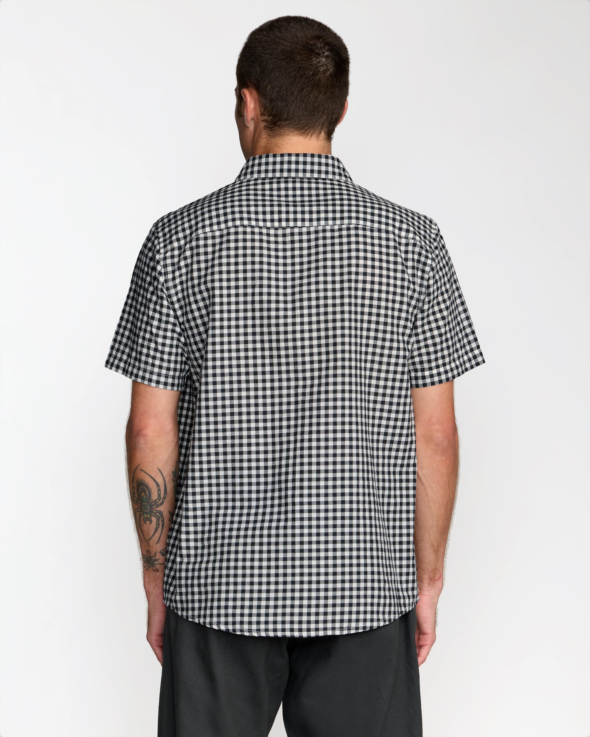 Overspray Short Sleeve Shirt - Black White