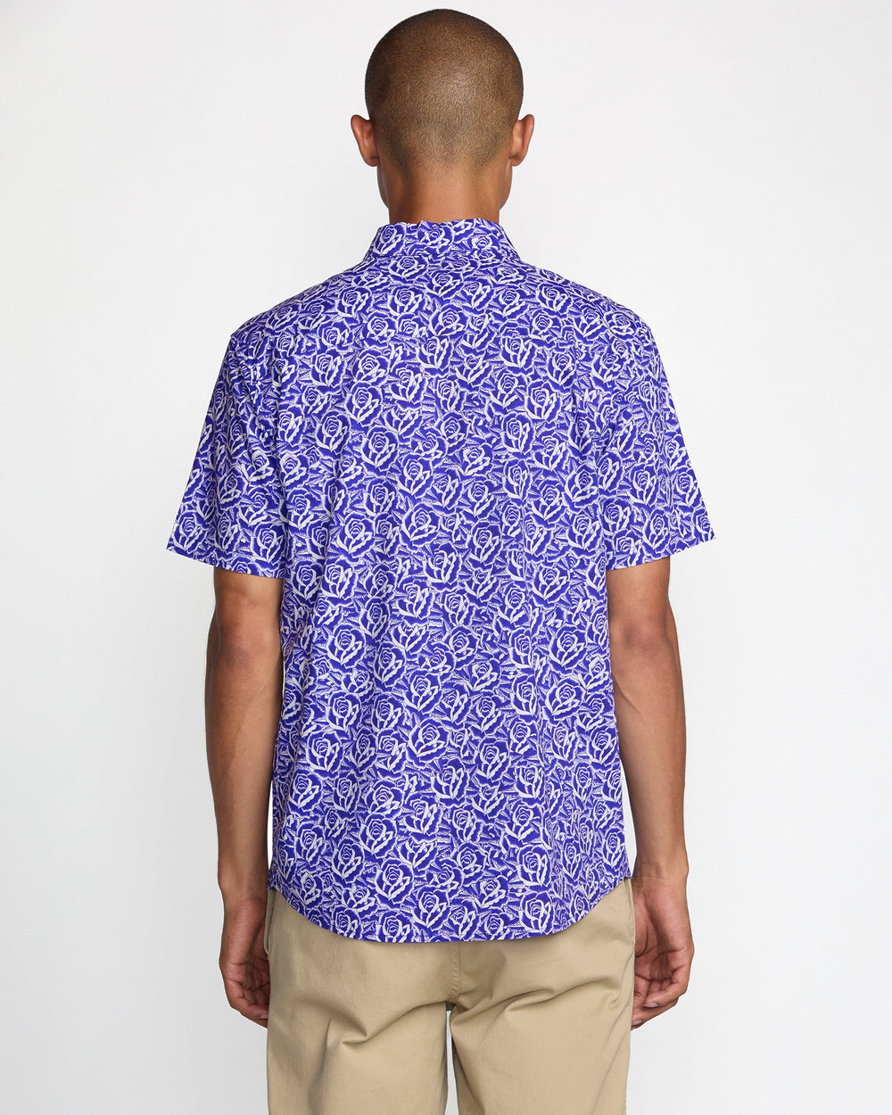 Barba Roses Short Sleeve Shirt - Light Blue
