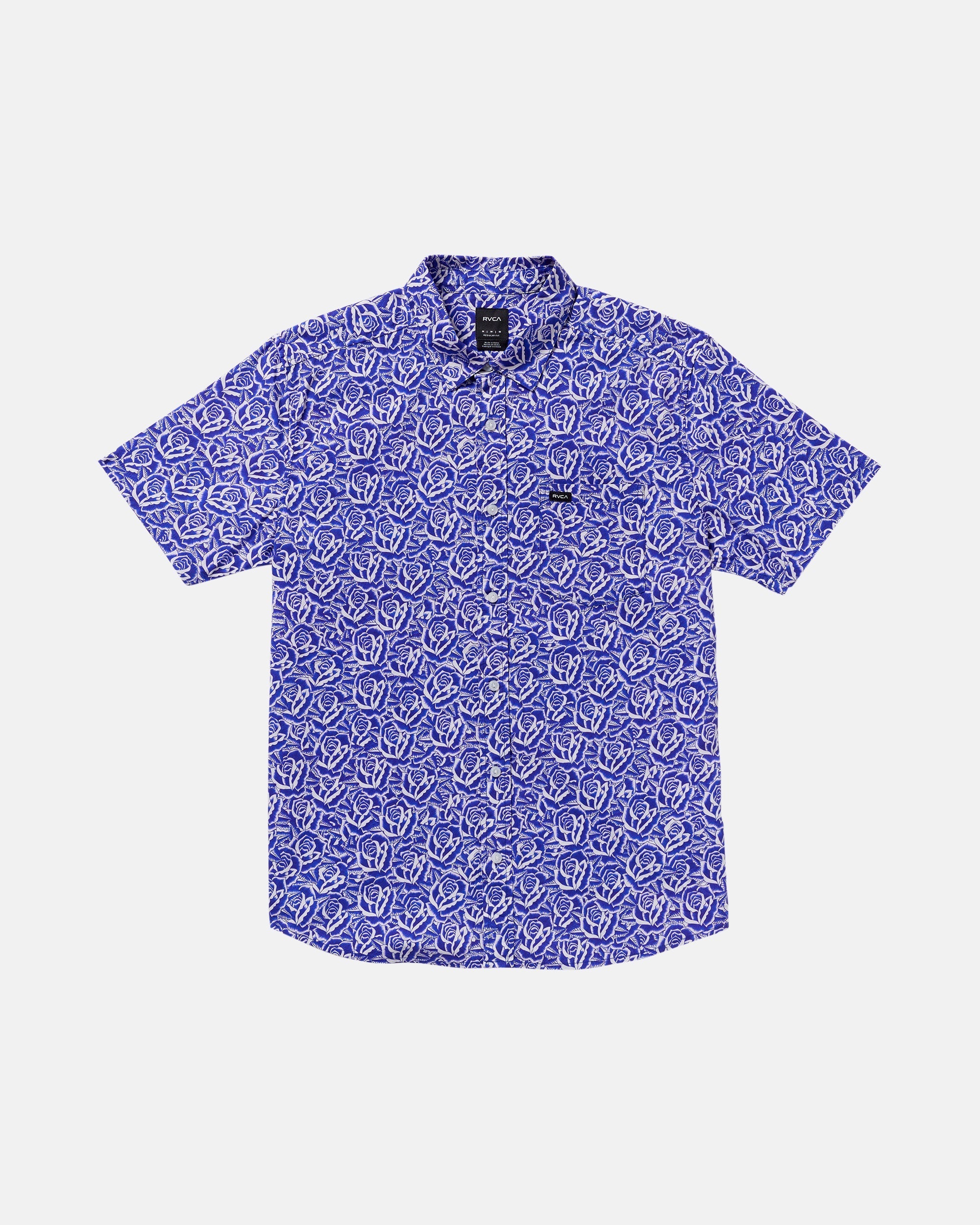 Barba Roses Short Sleeve Shirt - Light Blue