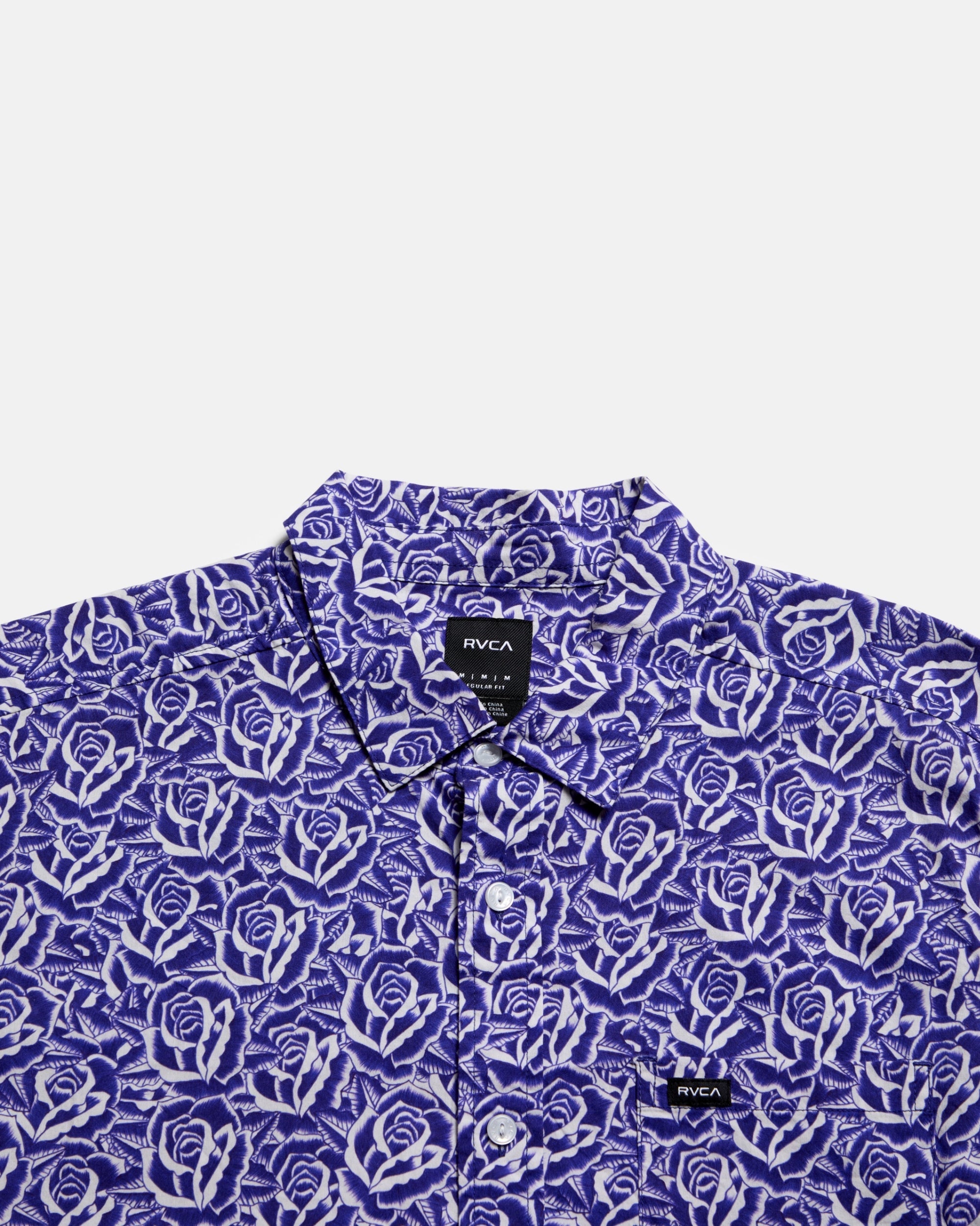 Barba Roses Short Sleeve Shirt - Light Blue