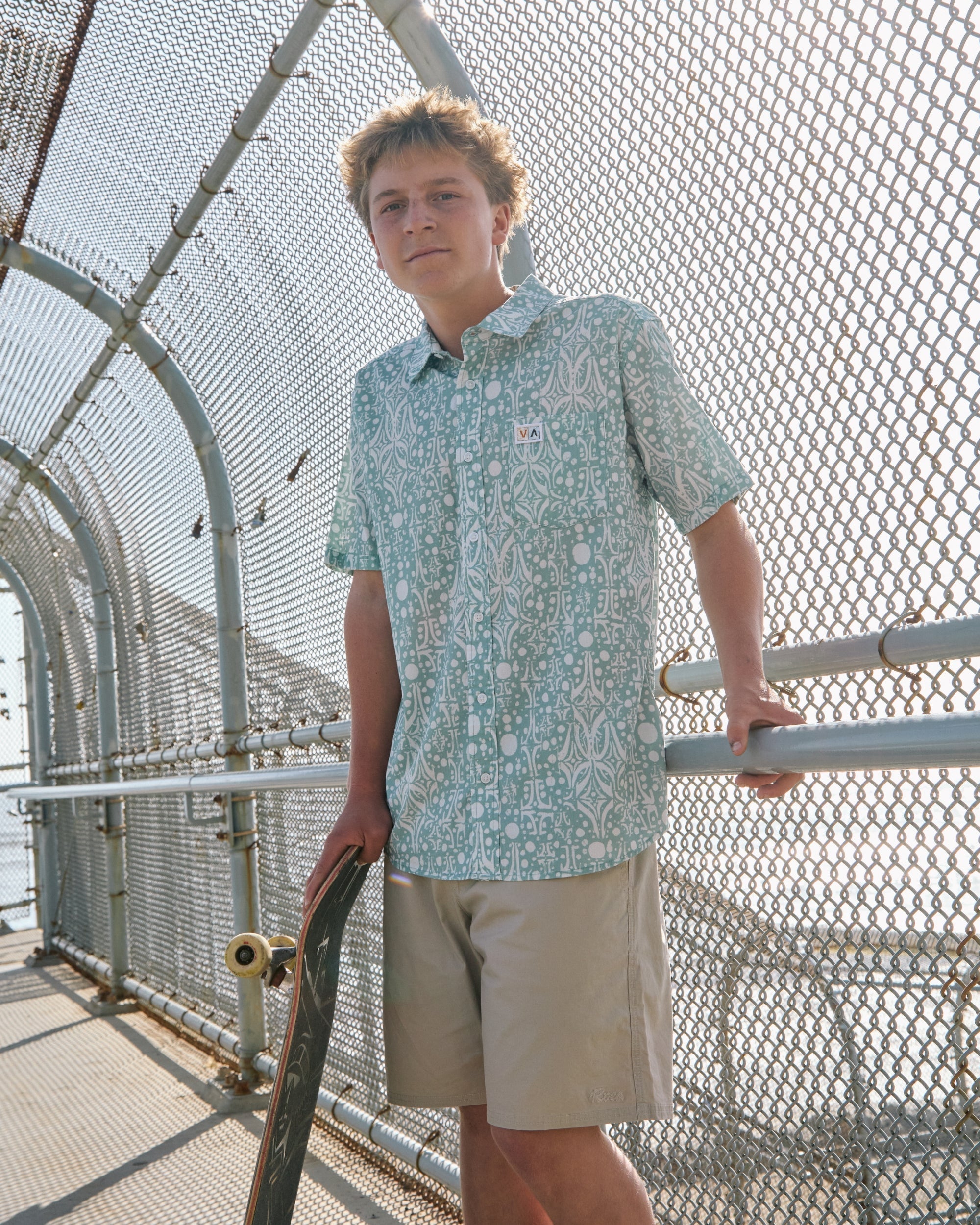 Jacobs Archive Print Short Sleeve Shirt - Blue Haze
