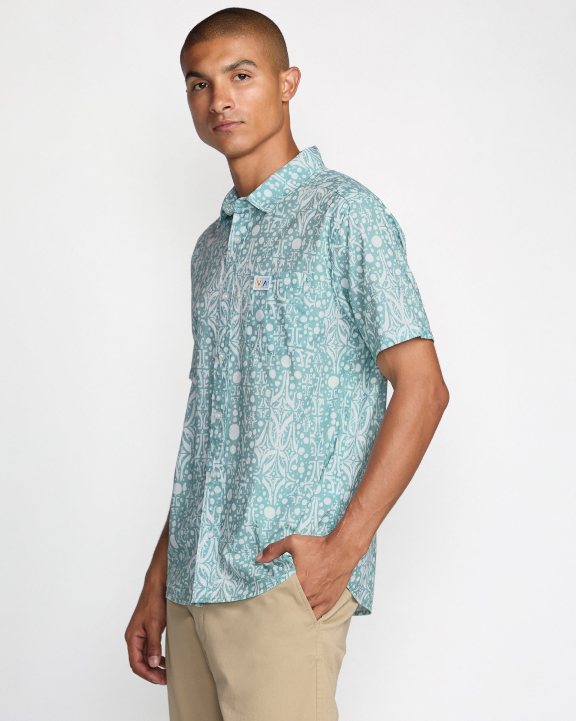 Jacobs Archive Print Short Sleeve Shirt - Blue Haze