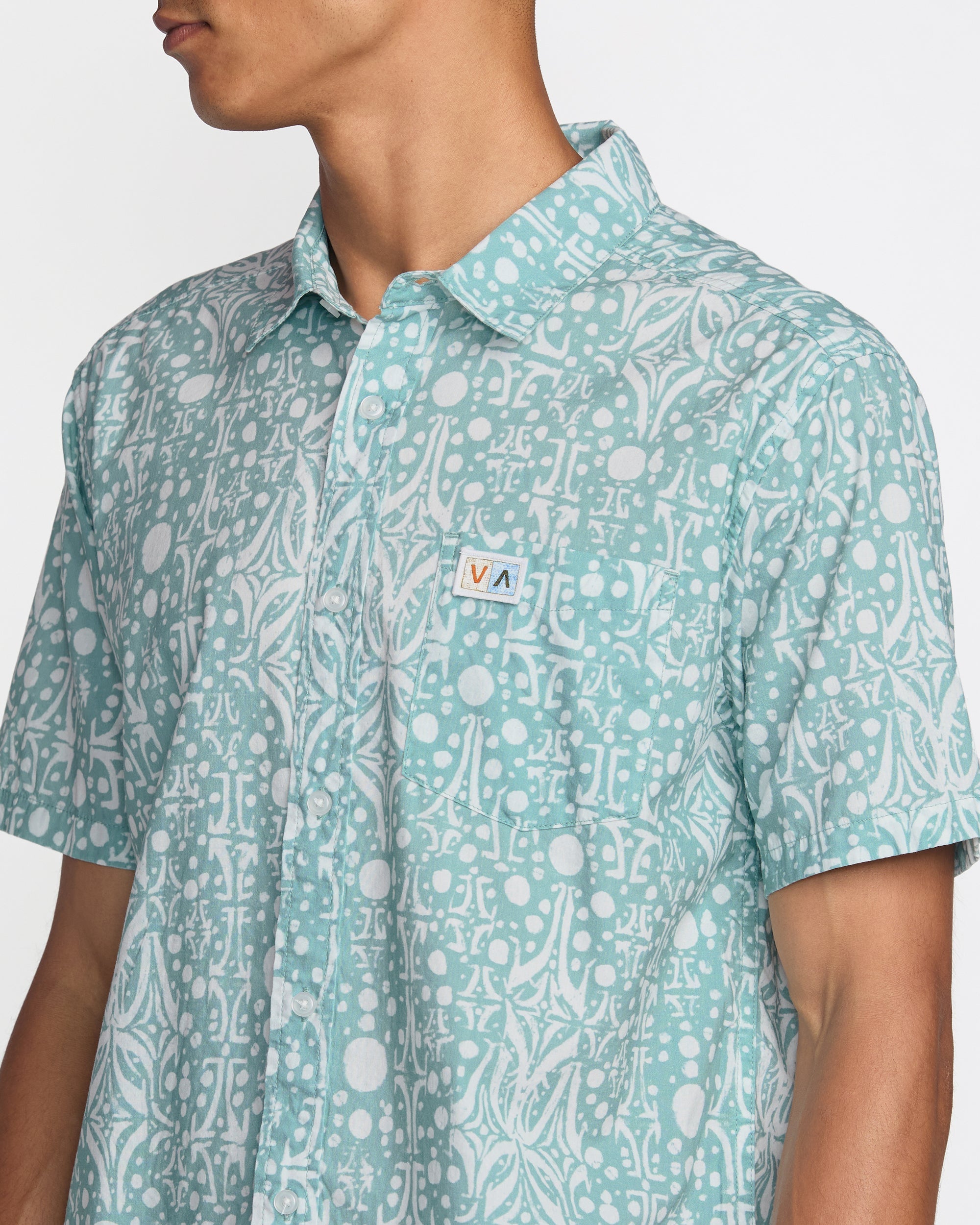 Jacobs Archive Print Short Sleeve Shirt - Blue Haze