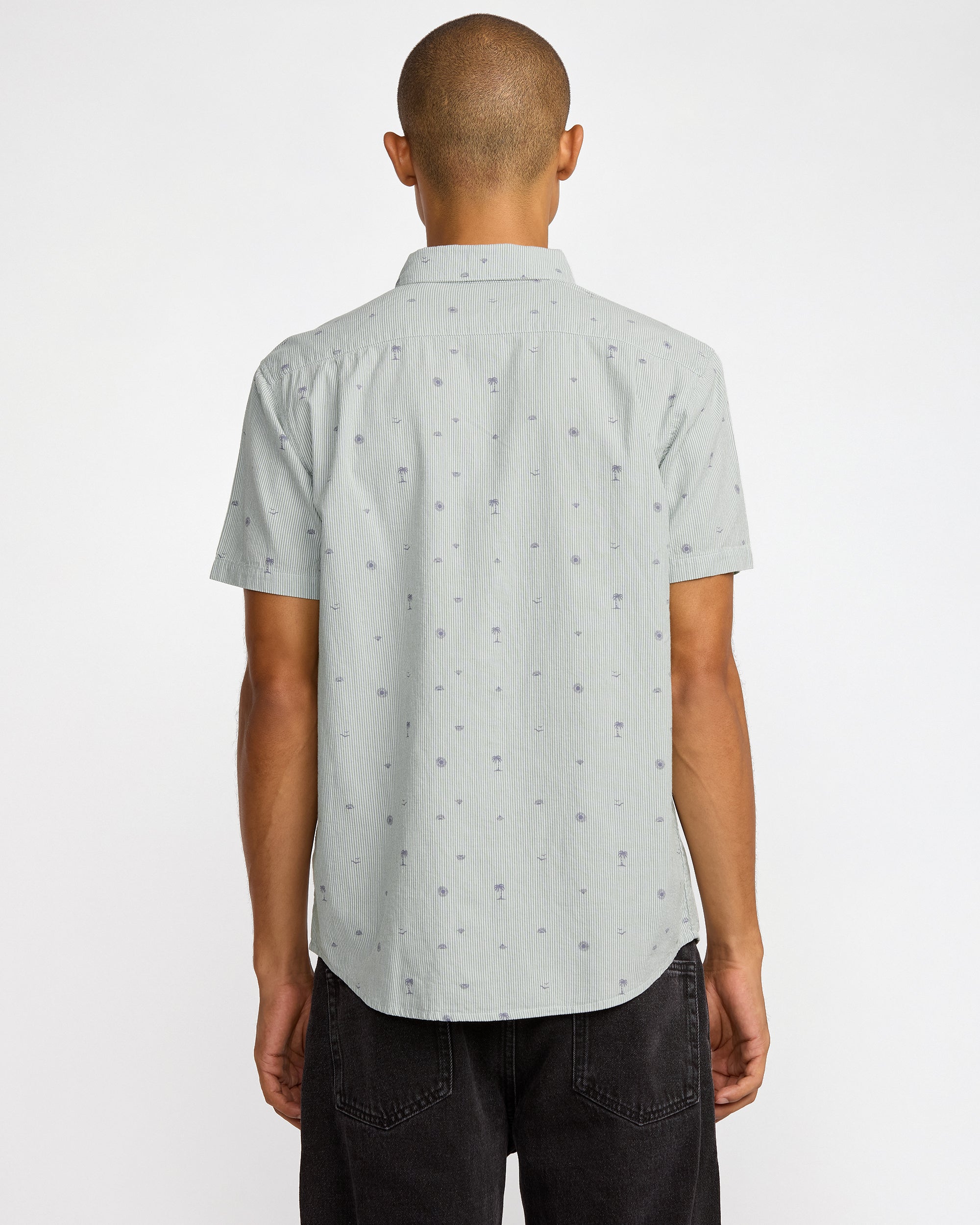 Exotica Seersucker Short Sleeve Shirt - Green Tea