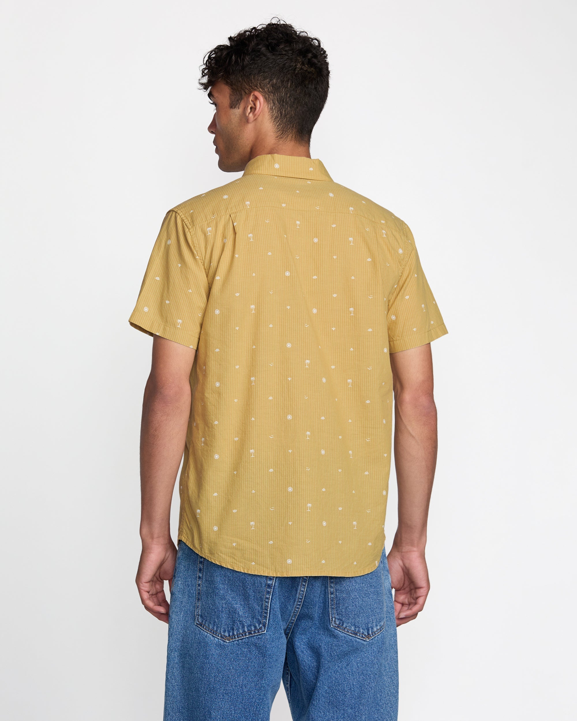 Exotica Seersucker Short Sleeve Shirt - Ochre