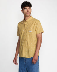 Exotica Seersucker Short Sleeve Shirt - Ochre