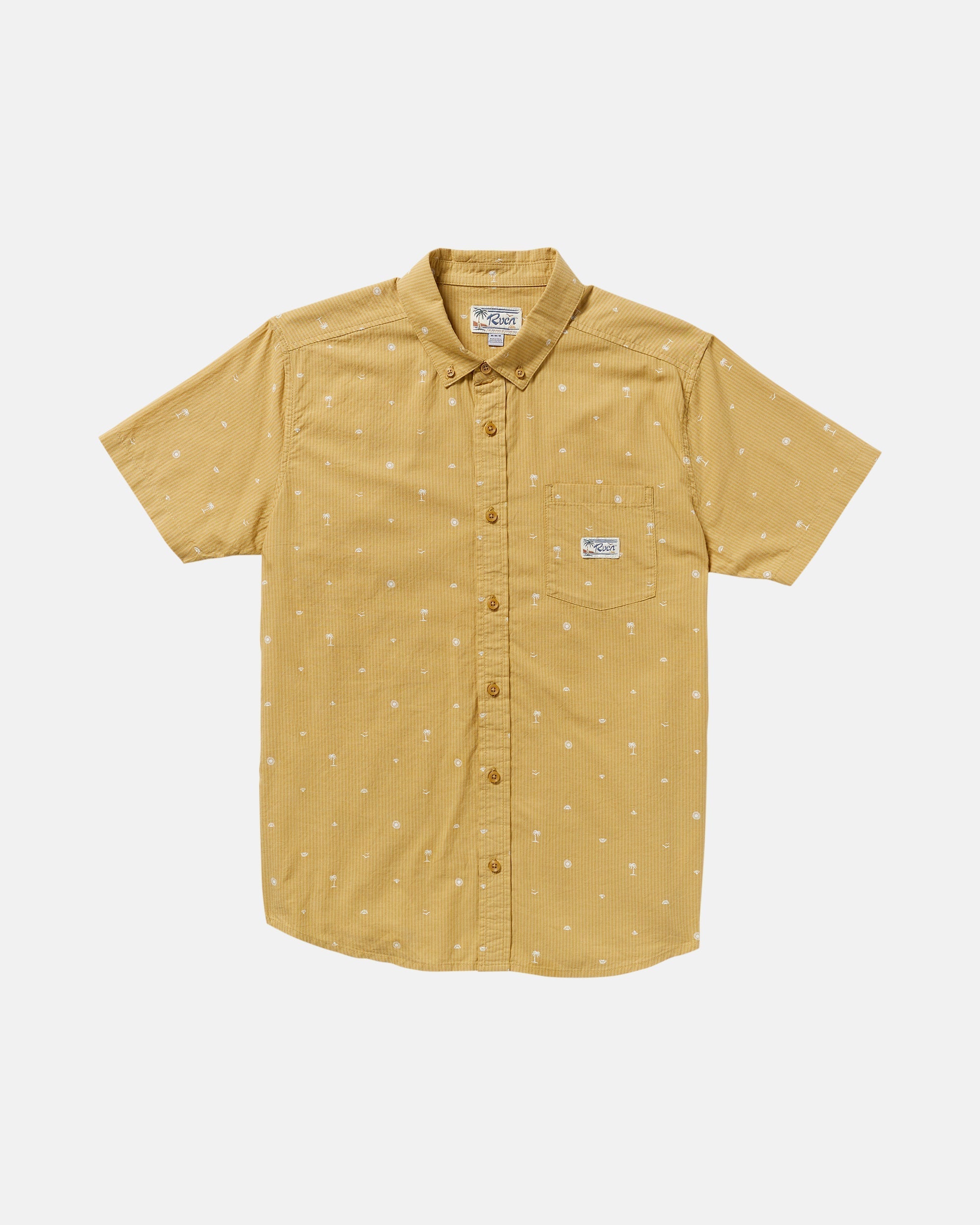 Exotica Seersucker Short Sleeve Shirt - Ochre