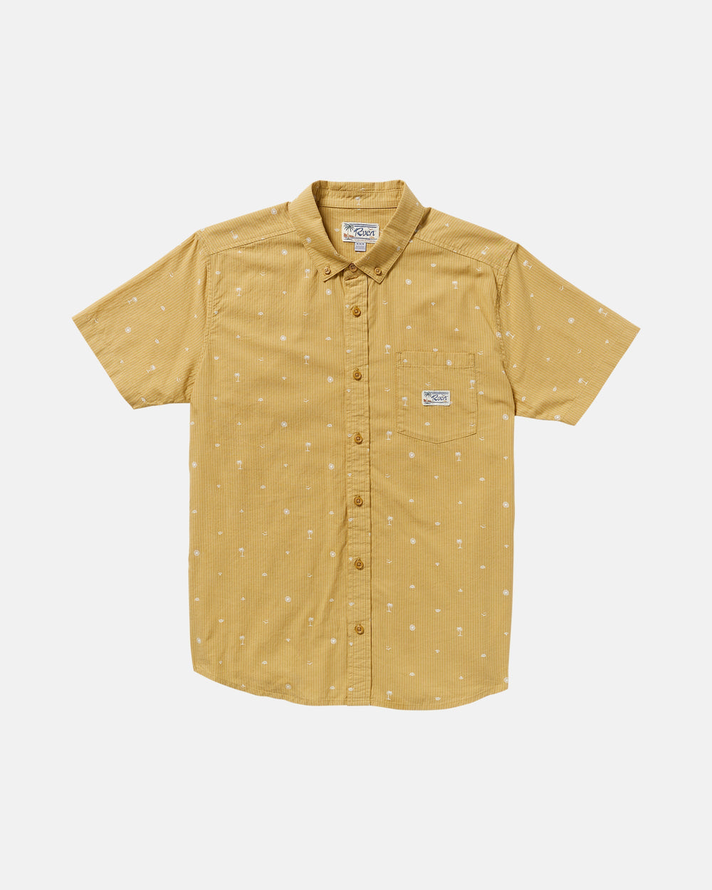 Exotica Seersucker Short Sleeve Shirt - Ochre