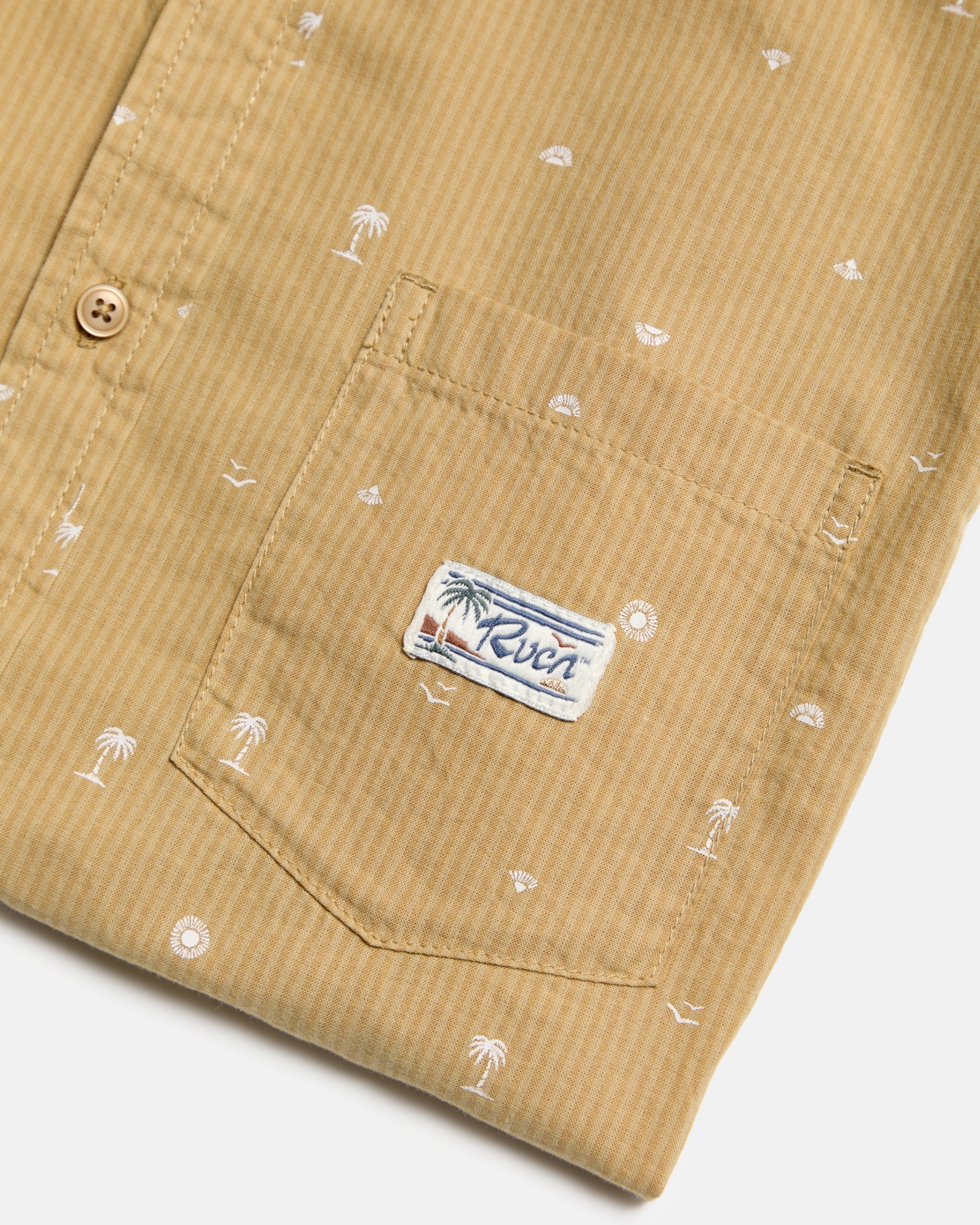 Exotica Seersucker Short Sleeve Shirt - Ochre
