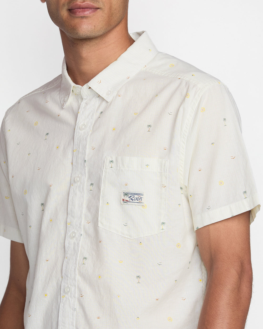 Exotica Seersucker Short Sleeve Shirt - White
