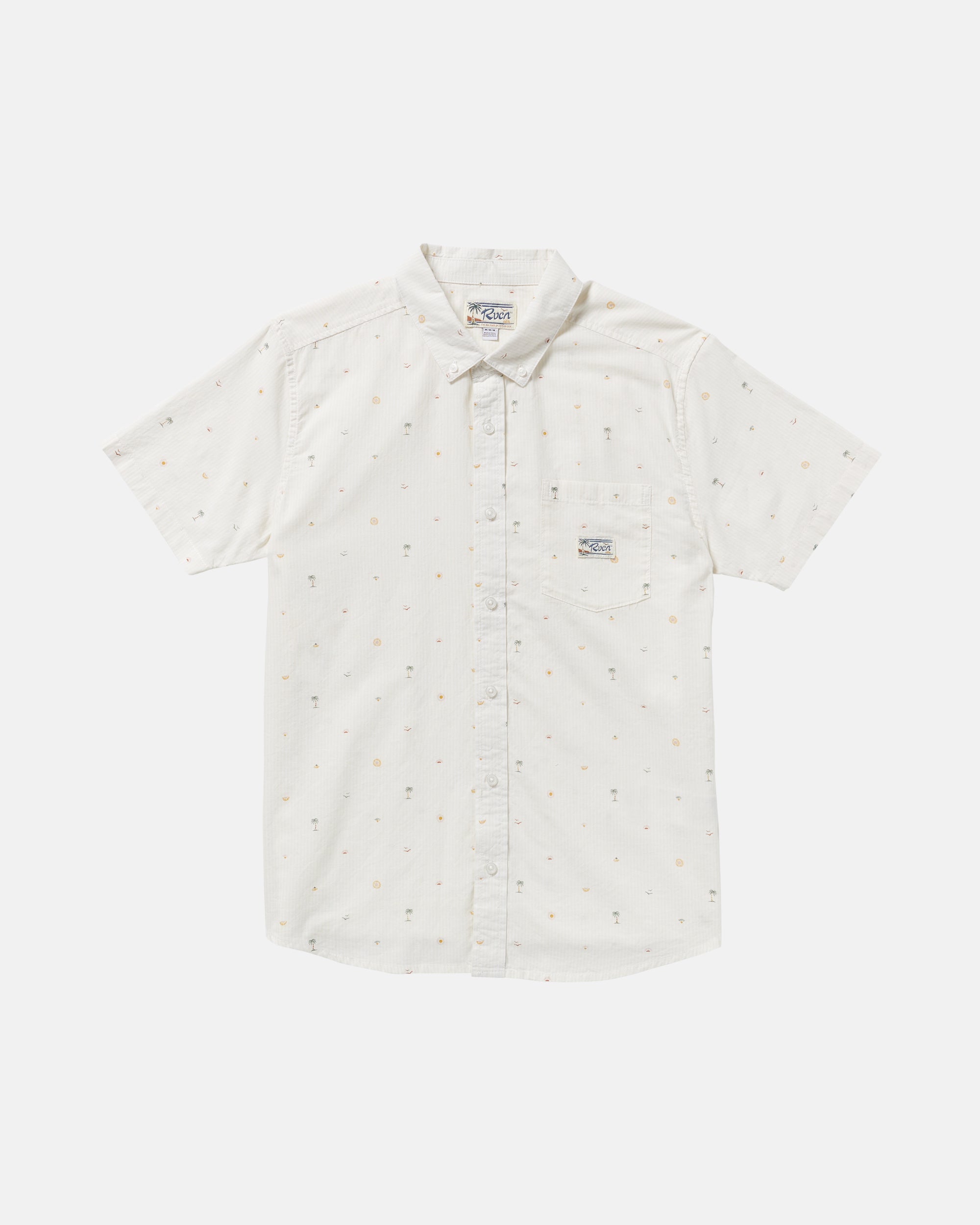 Exotica Seersucker Short Sleeve Shirt - White